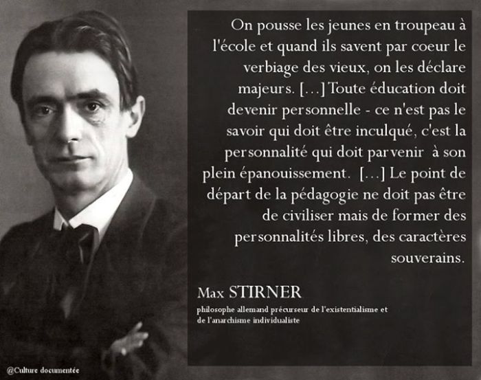 Citation Max Stirner Éducation